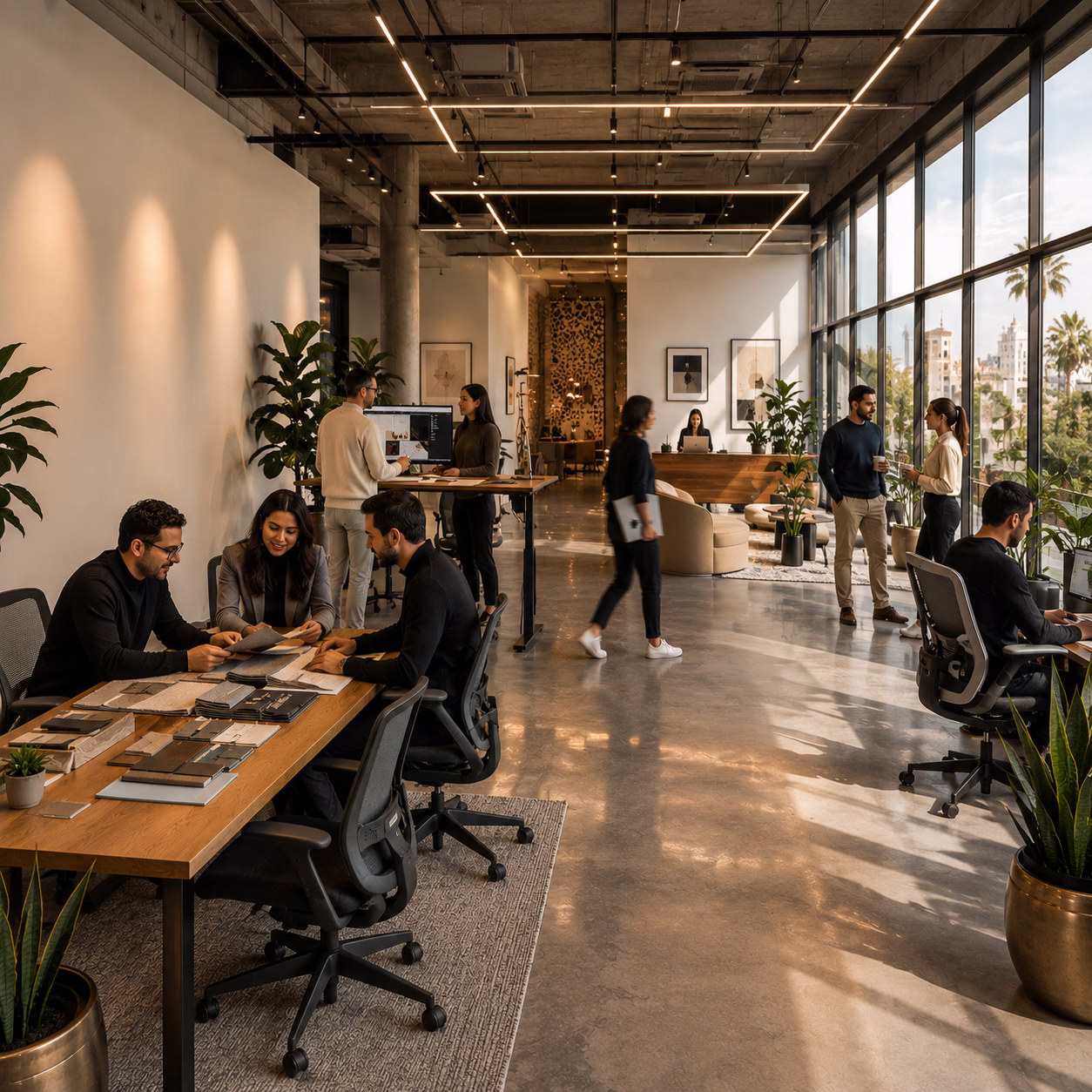 L'équipe Nova Spacia dans son showroom à Casablanca, Aménagement professionnel premium au Maroc